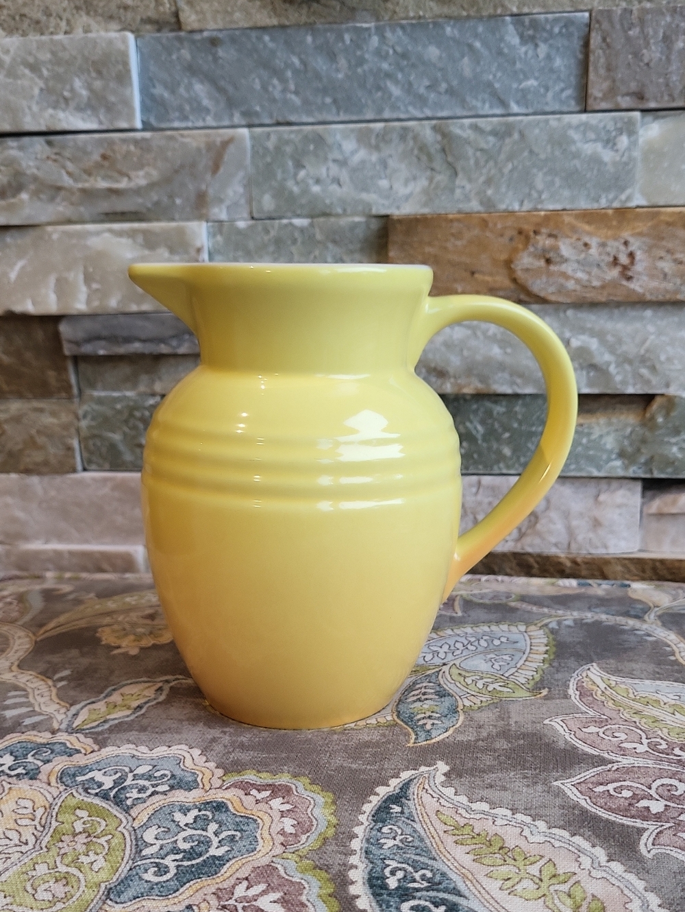 Le Creuset .7 L Ombre Stoneware Pitcher In Nectar